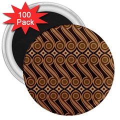 Batik The Traditional Fabric 3  Magnets (100 Pack) by BangZart