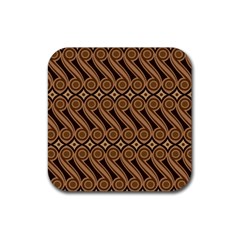 Batik The Traditional Fabric Rubber Coaster (square)  by BangZart