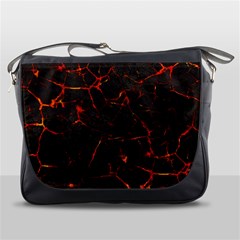 Volcanic Textures Messenger Bags by BangZart