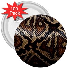 Snake Skin Olay 3  Buttons (100 Pack)  by BangZart