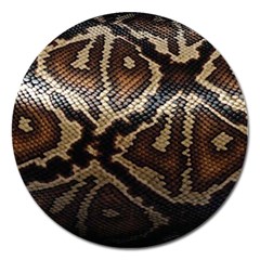 Snake Skin Olay Magnet 5  (round) by BangZart