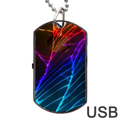 Cracked Out Broken Glass Dog Tag Usb Flash (one Side)