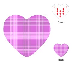 Seamless Tartan Pattern Playing Cards (heart)  by BangZart