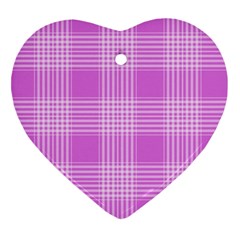 Seamless Tartan Pattern Heart Ornament (two Sides) by BangZart