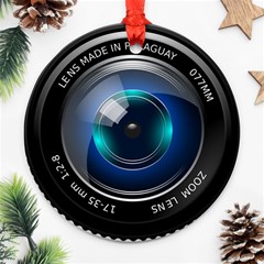 Camera Lens Prime Photography Ornament (round) by BangZart