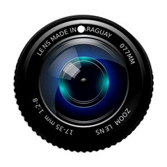 Camera Lens Prime Photography Round Ornament (two Sides) by BangZart