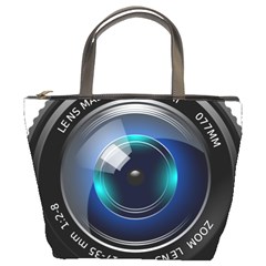 Camera Lens Prime Photography Bucket Bags by BangZart