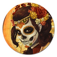 Fantasy Girl Art Magnet 5  (round) by BangZart