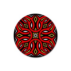 Traditional Art Pattern Rubber Coaster (round)  by BangZart