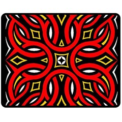 Traditional Art Pattern Double Sided Fleece Blanket (medium) 