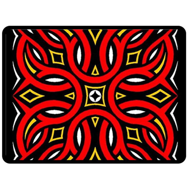 Traditional Art Pattern Double Sided Fleece Blanket (Large) 