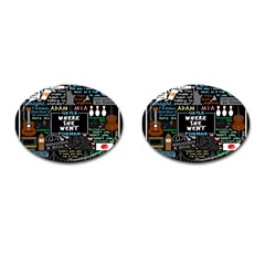 Book Quote Collage Cufflinks (oval) by BangZart