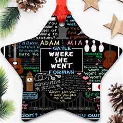 Book Quote Collage Star Ornament (two Sides) by BangZart