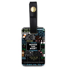 Book Quote Collage Luggage Tags (one Side)  by BangZart