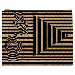 Wooden Pause Play Paws Abstract Oparton Line Roulette Spin Cosmetic Bag (xxxl)  by BangZart