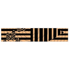 Wooden Pause Play Paws Abstract Oparton Line Roulette Spin Flano Scarf (small) by BangZart