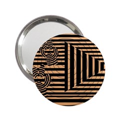 Wooden Pause Play Paws Abstract Oparton Line Roulette Spin 2 25  Handbag Mirrors by BangZart