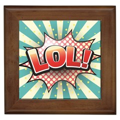 Lol Comic Speech Bubble  Vector Illustration Framed Tiles by BangZart