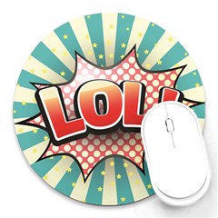 Lol Comic Speech Bubble  Vector Illustration Round Mousepads by BangZart