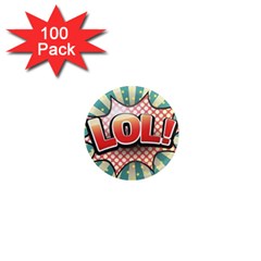 Lol Comic Speech Bubble  Vector Illustration 1  Mini Magnets (100 Pack)  by BangZart