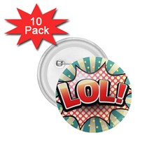 Lol Comic Speech Bubble  Vector Illustration 1 75  Buttons (10 Pack) by BangZart