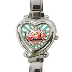 Lol Comic Speech Bubble  Vector Illustration Heart Italian Charm Watch by BangZart