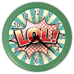 Lol Comic Speech Bubble  Vector Illustration Color Wall Clocks by BangZart