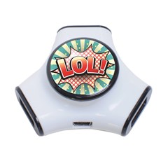 Lol Comic Speech Bubble  Vector Illustration 3-port Usb Hub by BangZart