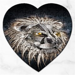 Lion Robot Jigsaw Puzzle (heart) by BangZart