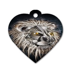 Lion Robot Dog Tag Heart (two Sides) by BangZart