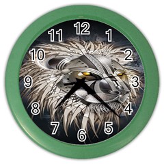 Lion Robot Color Wall Clocks by BangZart