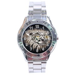 Lion Robot Stainless Steel Analogue Watch by BangZart