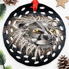 Lion Robot Ornament (round Filigree) by BangZart