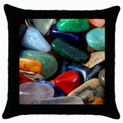 Stones Colors Pattern Pebbles Macro Rocks Throw Pillow Case (black) by BangZart