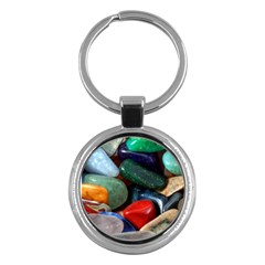 Stones Colors Pattern Pebbles Macro Rocks Key Chains (round)  by BangZart