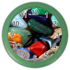 Stones Colors Pattern Pebbles Macro Rocks Color Wall Clocks by BangZart