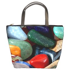 Stones Colors Pattern Pebbles Macro Rocks Bucket Bags by BangZart