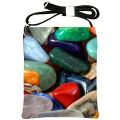 Stones Colors Pattern Pebbles Macro Rocks Shoulder Sling Bags by BangZart