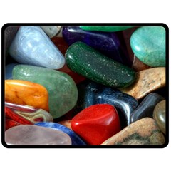 Stones Colors Pattern Pebbles Macro Rocks Fleece Blanket (large)  by BangZart