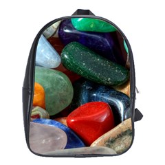 Stones Colors Pattern Pebbles Macro Rocks School Bags (xl)  by BangZart