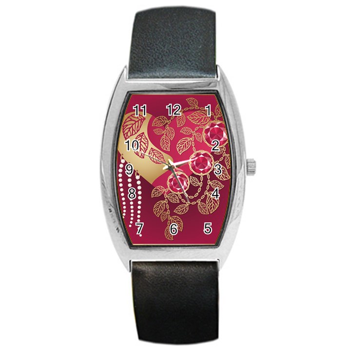 Love Heart Barrel Style Metal Watch