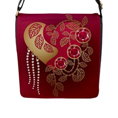 Love Heart Flap Messenger Bag (l)  by BangZart