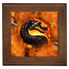 Dragon And Fire Framed Tiles by BangZart