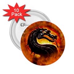 Dragon And Fire 2 25  Buttons (10 Pack)  by BangZart