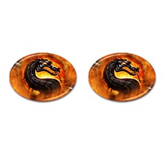 Dragon And Fire Cufflinks (oval) by BangZart