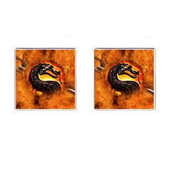 Dragon And Fire Cufflinks (square) by BangZart