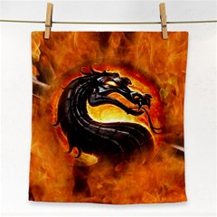 Dragon And Fire Face Towel by BangZart