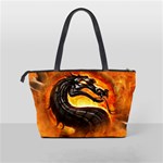 Dragon And Fire Shoulder Handbags Back