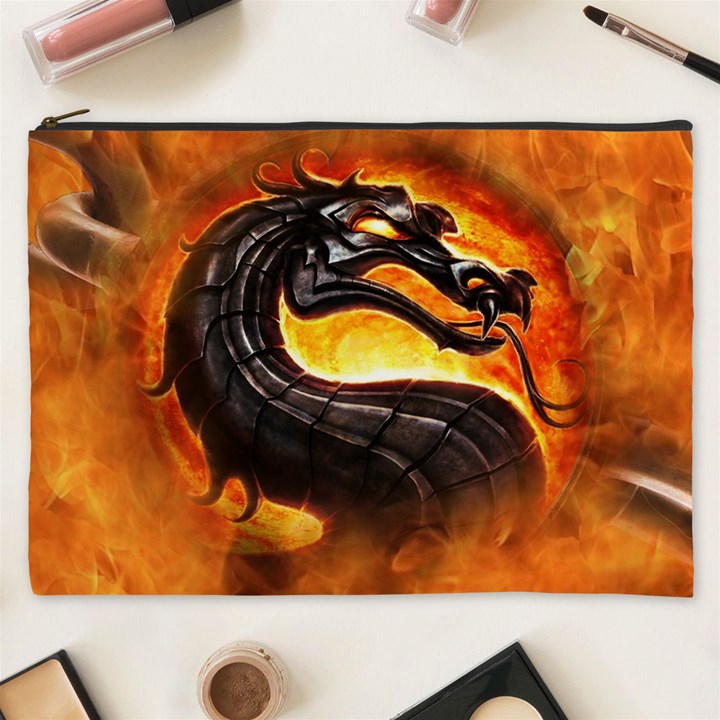 Dragon And Fire Cosmetic Bag (XXXL) 