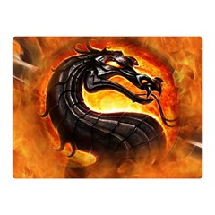 Dragon And Fire Double Sided Flano Blanket (mini)  by BangZart